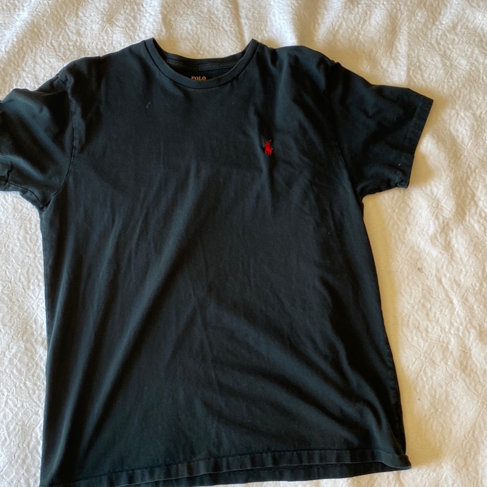 Black Polo Cotton T-Shirt